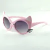 I bambini misurano gli occhiali da sole animali adorabili Cute Cat Design grandi occhiali con montatura con lenti UV400 6 colori all'ingrosso