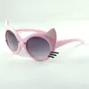 Kindergröße Schöne Tier Sonnenbrille Nette Katze Design Große Rahmenbrille mit UV400-Linsen 6 Farben Großhandel