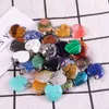 Assorted Serce Kształt Kamień Naturalny Kamień Wisiorki Wisiorki Do Biżuterii Making 20mm Rozmiar Gemstone Wisiorek Fit Bransoletki i Naszyjnik