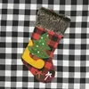 Plysch julstrumpor gåva påsar stor storlek lattad godisväska xams träd dekoration strumpor prydnad julklapp dap78