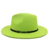 felt fedora hats for women Belt Buckle Hat woolen retro flat eaves