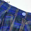 Yitimuceng Нерегулярная клетчатая юбка женская винтажная марля A-Line высокая талия одежда весна лето корейская мода юбки 210601