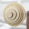 Drewniane Craft Circles Okrągłe żetony 10mm - 100mm Mini Wycinany drewna Ornament Puste Disc Diy Malowanie Tag Dekoracji Art Crafts