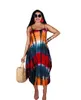 Bulk Womens Casual Dress Fashion Summer Loose Print Dresses One Piece Set Party Evening Clubdress Kvinnor Kläder KLW6565