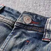 Italienische Mode Männer Jeans Hohe Qualität Retro Blau Slim Ripped Denim Baumwolle Lange Hosen Klassische Vintage Designer Hosen SN5F