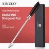 XINZUO Professionelle Carbon Stahl Messer Diamant Spitzer Stange Langlebige Schleifer Messer Werkzeuge Schärfstab Klingen 210615