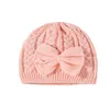 Winter zuigelingen beanie caps Peuter Kids Baby Meisjes Warm Gehaakte gebreide Boog hoeden DD261