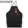 Aprons Custom Logo Apron Cowboy Restaurant Flower Baking Work Barista Milk Coffee Barber Shop Chef Nails Studios Uniform Delantal 1561345