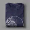 Мужская футболка Fibonacci на Nautilus повседневная мужская футболка математика базовые тройники экипаж шеи одежда 100% хлопок печатная футболка 210706