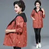 Women's Trench Coats Fat Mother Big Size Noble Spring Coat Middle-aged Windbreaker