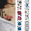 1 piece Waterproof 3D Butterfly peony rose flower Coloured sticker Sexy lady realistic tattoo for arm