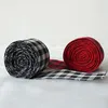 Christmas Decoration Red Black White Plaid Burlap Ribbon Floral Bows Xmas Tree Gift Wrapping Ribbons Crafts Baby Shower Wreath Holiday Party Decor TR0106