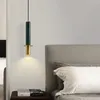 Lámparas colgantes Led de mármol nórdico, Arte Simple moderno, lámpara colgante de cabecera para dormitorio, lámparas de habitación creativas para comedor