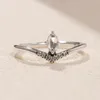 925 Sterling Silver Classic Wish Ring with Clear Cz Fit Pandora Jewelry Engagement Wedding Lovers Fashion Ring