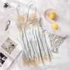 Sexy Lingerie Lace Sleeveless Bandage Dress Elegant Sleepwear Fashion V Neck Women Night Wear
