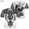 Nordic Viking Tattoo Art Skull T-shirt Dames Mannen Pirates 3D Print T-shirts Vikingen King Korte Mouw Casual Tops Drop Shipping 210322