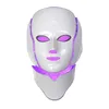 7 Kleur LED Licht Therapie Gezicht Schoonheid Machine Facial Neck Mask met Microcurrent voor Huid Whitening Apparaatverjonging