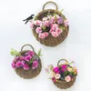 Autres fournitures de jardin Jardinière de fleurs portative accrocheuse avec paniers suspendus en boucle décoratifs faits à la main