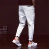 White Jeans Men Ripped Harem Jean Denim Distressed Mens Pants Spring Summer For Man Plus Size 38 40 42 Big Cowboy Trousers 211008