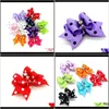 Apparel Supplies Home Gardenlovely 42Cm Fabric Dots Bowtie Dogs Aessories Pet Hair Bows Grooming Gift Products Cute Dog Ornamen9129872