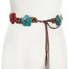 Belts Boho Style Rope Vintage Knitted Designer For Women Dress Coat Nature Wood Beaded Bowknot Tassel BL310