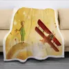 Petit Prince 3D imprimé polaire couverture pour lits épais couette mode couvre-lit Sherpa jeter couvertures adultes enfants