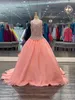 Little Queen Girl Pageant Dress 2022 Cristalli Ballgown Chiffon Preteen Teen Evento formale Abiti da festa Abiti Cerniera Buco della serratura Scintillante C155 Kelly Green Light Rose