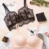 Mengshan Ring-Free Lace Edge Underwear Women Massage Palm Cup Push Up Bra Comfortabele bijeenkomst Bra Push Up 85A 85B 85C 210623