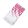 Serviette couleur unie rayé serviettes de bain femme châle multi-fonctions absorbant séchage rapide plage doux chaud maison El gant de toilette