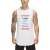 DIY PO Naam Eigen Ontwerp Aangepaste Zomer Mesh Fitness Mannen Bodybuilding Stringer Tank Tops Gym Kleding Mouwloos Shirt 210421