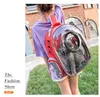 DHL Katzentasche, tragbare Haustiertasche, transparente PET-Raumtasche, atmungsaktiver Haustierrucksack, doppelte Schulter-Hundetasche, Katzenrucksack