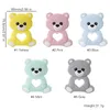 10PCS/5PCS Silicone Bear Cartoon Bead Stroller Baby Teether Silicone Baby Teether Necklace Bpa Free Food Grade Baby Teether 220211