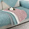 Pluche stof Sofa Cover voor Woonkamer 4 Kleuren Kussen Covers Seat Slipcover Hoek Sofa Handdoek Antislip Winter Couch Cover 211102