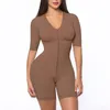 Kadın Şekillendiriciler Kadın Liposuction Sonrası Şekillendirici Doğum Sonrası İyileşme Shapewear Karın Düzleştirme Fajas Colombianas Fermuarlı bodysuit