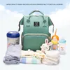 2022 DIAPER USB -gränssnitt Stor kapacitet Vattentät blöjahandväskesatser Moderskap Travel Ryggsäckväskor Baby Care Bag för barnvagn