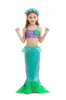 Ins Girls Mermaid Princess Dress 2-10T Kids Halloween Cosplay Costume Baby Girl Mermaids Swimwear 3 Style Beachwear