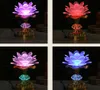 7 Färger för Lotus Flower Lamp Buddhistbön 52 Buddhistiska låtar Buddha Musik Maskin LED Färg Byte Trådlöst Temple Light