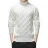 Black Turtleneck Sweaters Men Thick Warm Winter Sweater for Men New Casual Pull Homme Cotton Pullover Men Geometric Pattern Coat Y0907