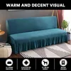 Polar fleece stof wapeneloze sofa bed cover stretch wasbare grote elastische opvouwbare slipcover voor woonkamer decor 211116
