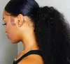 Estensioni della coda di cavallo da donna Clip con coulisse ricci crespi per capelli umani in code di cavallo Remy brasiliane per donne nere