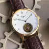 Designer Watch Men Watch Waterproof Business Wristwatches Sugess Tourbillon Movement Seagull Sapphire Arabic Number Enamel White Face