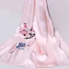 100% Pure Scarf Hangzhou Foulard Wraps for Women Handmade Embroidery Natural 16 m/m Real Silk Scarves