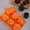 Halloween Cake Silicone Molds Bat Pumpkin Shaped DIY Baking Moulds Food Grade Chocolate Biscuits Mold Festival Cakes Tools BH5337 TYJ