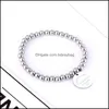 Anklets Jewelryanklets Stainless Steel Elastic Rope Bead Bracelet For Women Round Charm Fantastic Drop Delivery 2021 Dvcfb