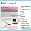 KITS Salon Health Beauty10pcs/Set Nails Aesorios Strumenti kit tutto per forbici manicure gel gel clipper clipper file cuscine