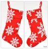 Kerstdecoratie Feestelijke pluche sneeuwvlok Sokken Xmas Tree Hanger Home Hotel ShoppingMall ZC702