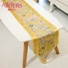 Avigers – chemin de Table jaune moderne de luxe, décoration de maison pour fête de mariage, el 210708