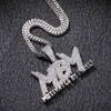 Uwin motiverad av pengar brev halsband asfalterad iced out aaa cubic zirconia kedja män kvinnor hiphop smycken hänge x0509