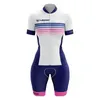 Abbigliamento da palestra Maglia da ciclismo da donna Tuta da bici manica corta Camicie da bicicletta estive Pantaloncini con bretelle Maillot Set Mtb Mujer Ropa Ciclismo