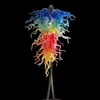 Rainbow żyrandole Lampa LED Ręcznie Dmuchane Szkło Wisiorek Światła Multicolor Unikalny Projekt Kryty Schody Art Dekoracja Światła Oprawa 24 o 48 cali